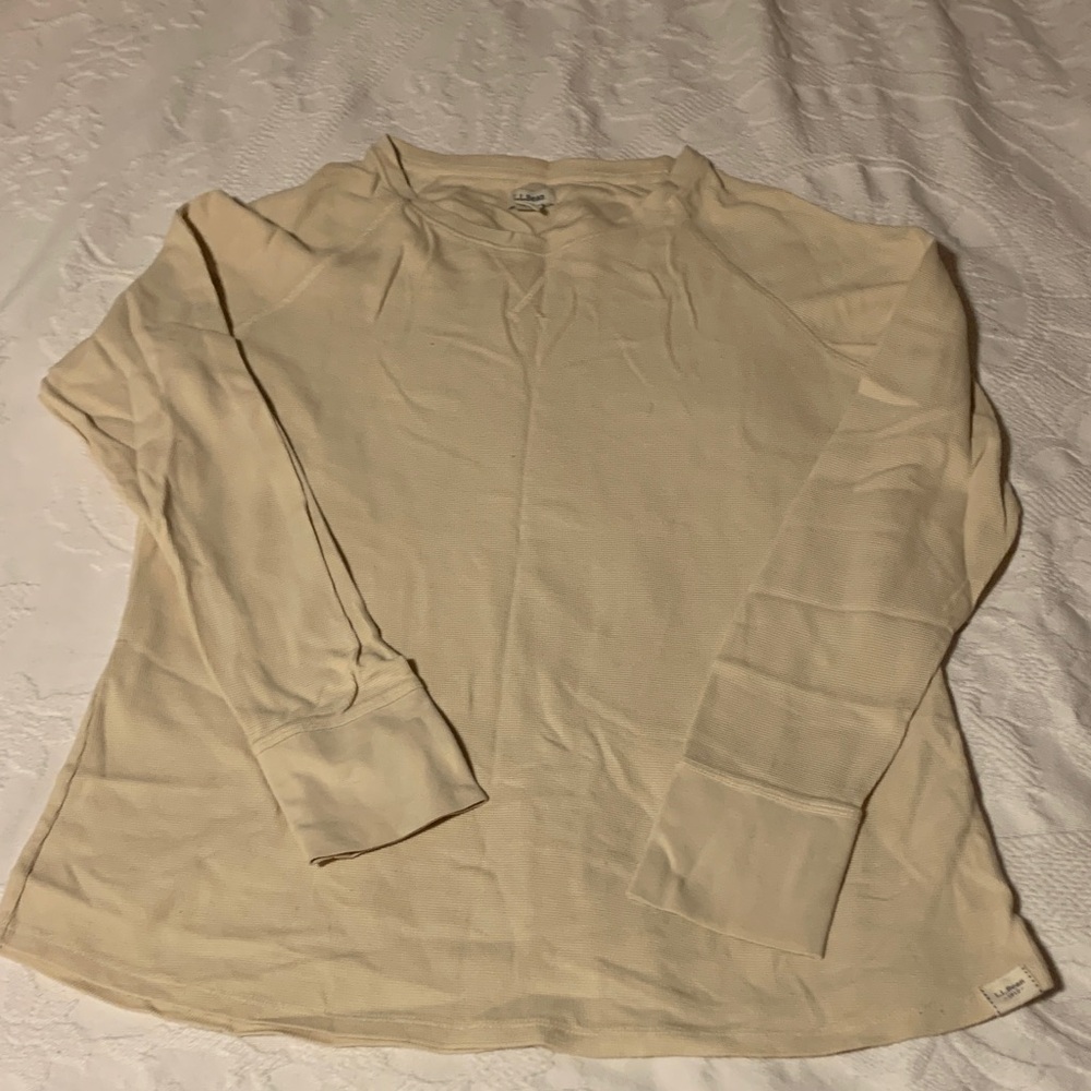 Cream Long Sleeve Thermal Top